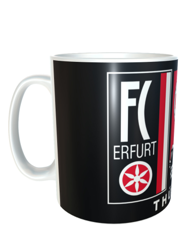 Kaffeetasse | Erfurt, schwarz | FC Rot-Wei&szlig; Erfurt