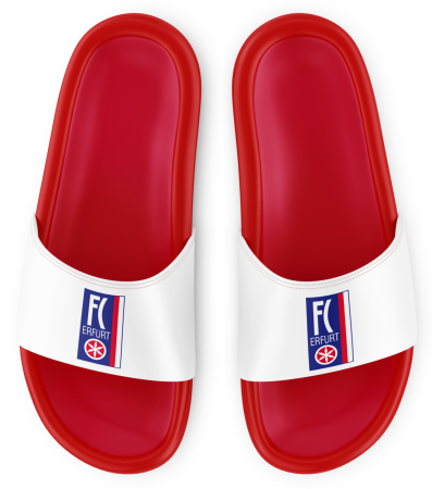 Badeschuhe | Traditionslogo | weiss-rot | Erfurt