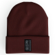 Beanie | weinrot | Webpatch Traditionslogo