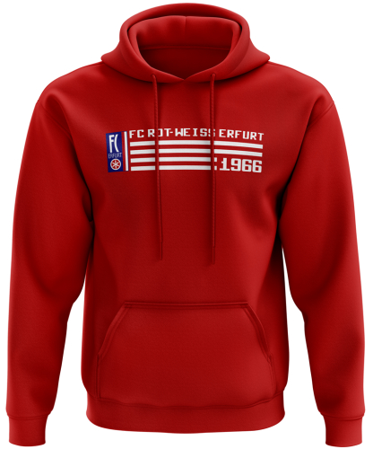 Hoodie | retro, rot | FC Rot-Weiß Erfurt