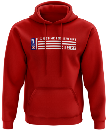 Hoodie | retro, rot | FC Rot-Weiß Erfurt
