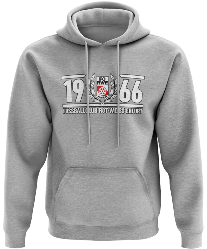 Hoodie | 1966 - heather grau | FC Rot-Wei&szlig; Erfurt
