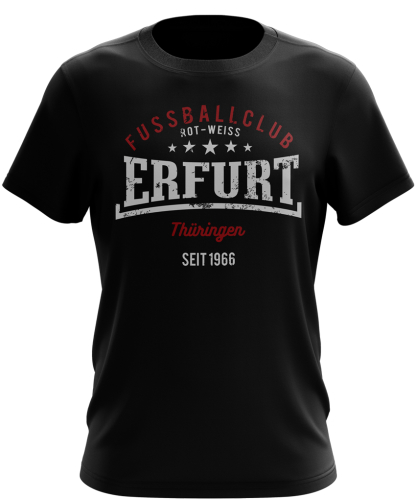 T-Shirt | Erfurt - Th&uuml;ringen | schwarz | FC Rot-Wei&szlig; Erfurt