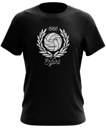 T-Shirt | Retro Ball, schwarz | FC Rot-Weiß Erfurt