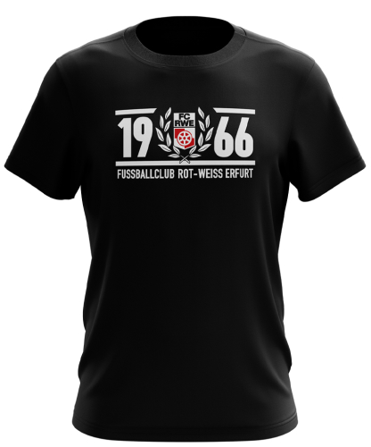 T-Shirt | 1966 Logo | schwarz | FC Rot-Wei&szlig; Erfurt