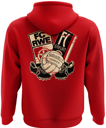 Kapuzensweatjacke | retro | rot | FC Rot-Weiß Erfurt