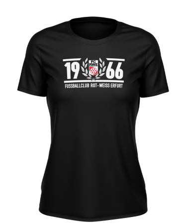 T-Shirt | Damen | 1966 | schwarz | FC Rot-Weiß Erfurt