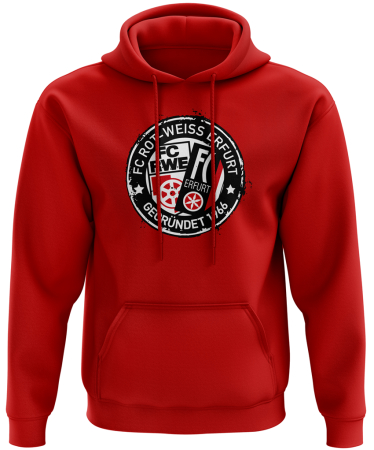 Hoodie | gegründet 1966, rot | FC Rot-Weiß Erfurt