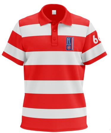 Poloshirt | Stripes | bestickt | schwarz | FC...