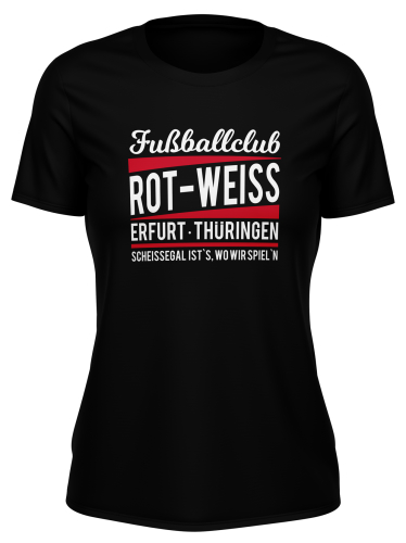 T-Shirt | Damen | egal | schwarz | FC Rot-Wei&szlig; Erfurt