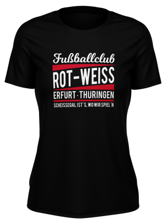 T-Shirt | Damen | egal | schwarz | FC Rot-Weiß Erfurt