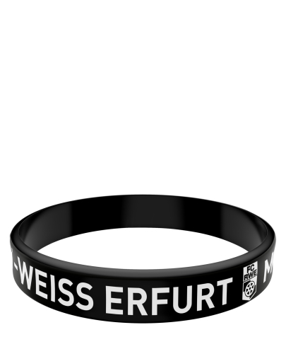 Armband Silikon | schwarz | Vereinslogo | FC Rot-Wei&szlig; Erfurt