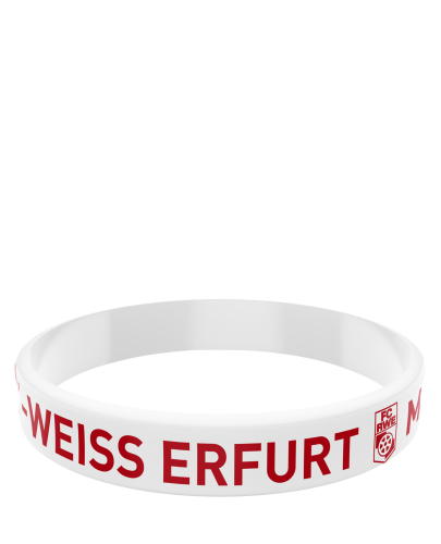 Armband Silikon | wei&szlig; | Vereinslogo | FC Rot-Wei&szlig; Erfurt
