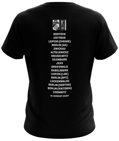 T-Shirt | unisex | Saison-/Tourshirt- Wieder auf Tour 23/24  | schwarz | FC Rot-Weiß Erfurt
