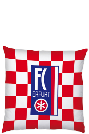 Kissen | checkered, Traditionslogo | FC Rot-Weiß...