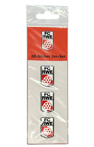 3D Aufkleber | 3er | klein | Logo  | FC Rot-Weiß Erfurt