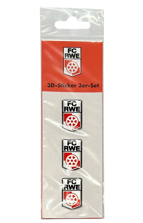 3D Aufkleber | 3er | klein | Logo  | FC Rot-Weiß...