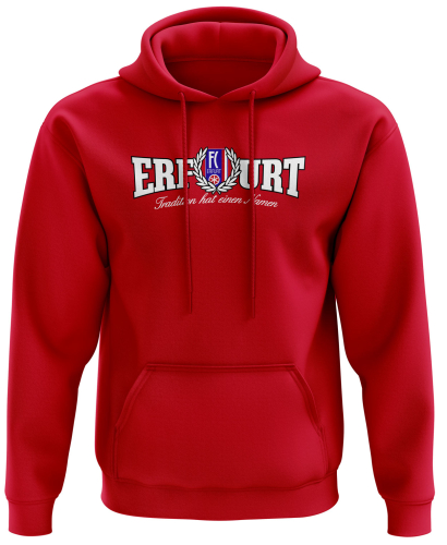 Hoodie | rot | Tradition hat einen Namen | Erfurt