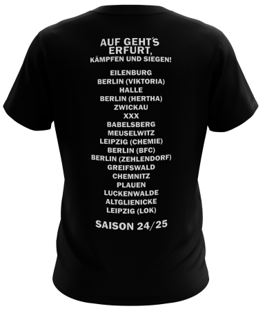 T-Shirt | unisex | Saison 24-25 | schwarz | Erfurt
