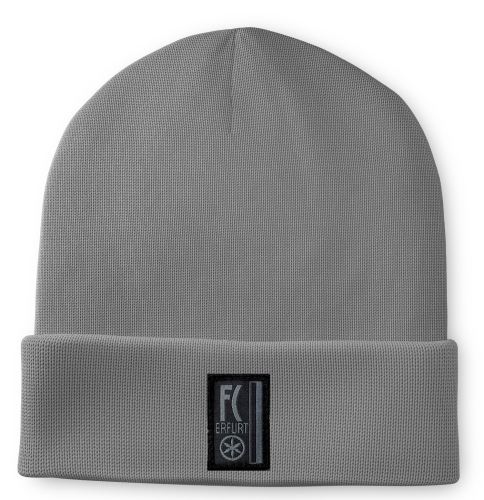 Beanie | grau | Webpatch Traditionslogo